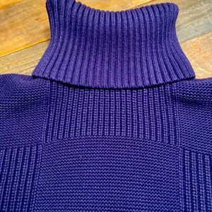 Staud navy cotton turtleneck sweater size m